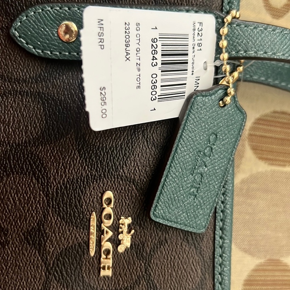 NEW COACH City Glitz Zip Tote